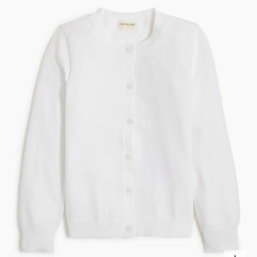 J. Crew, Crew Cuts Girls Casey Cardigan Sweater White Size XL (12/14)